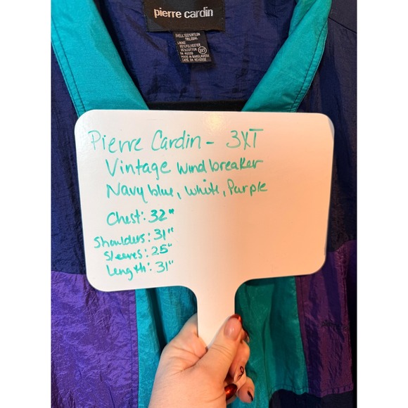 Vintage 90's Pierre Cardin Colorblock Track Jacket Full Zip Windbreaker Mens 3XT - Picture 9 of 9